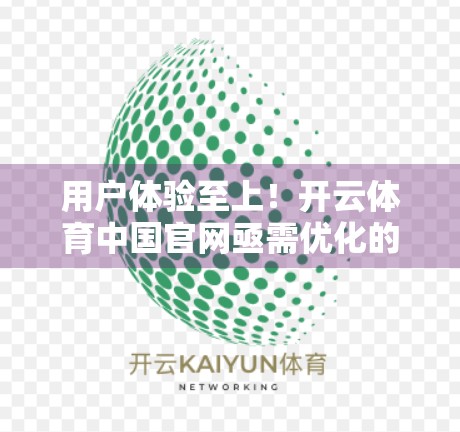 用户体验至上！开云体育中国官网亟需优化的五大关键点