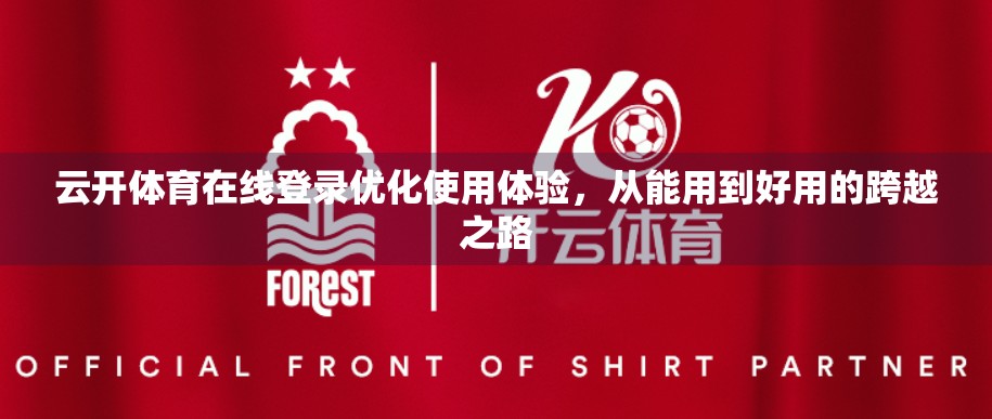 云开体育在线登录优化使用体验，从能用到好用的跨越之路