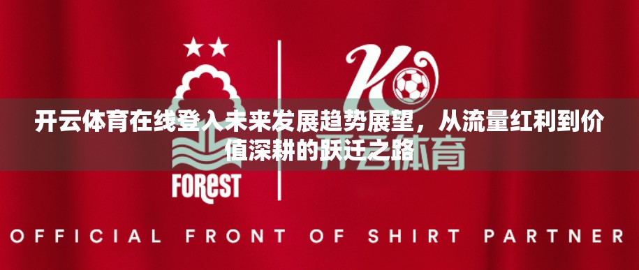 开云体育在线登入未来发展趋势展望，从流量红利到价值深耕的跃迁之路